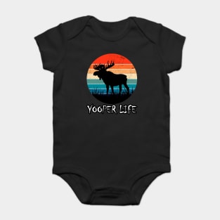 Yooper Life Moose Sunset Baby Bodysuit